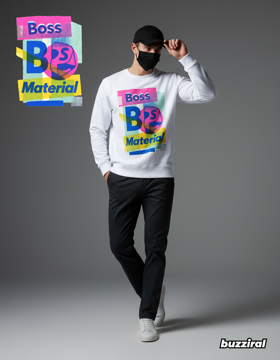 Boss Material Unisex Sweatshirt – Bold Streetwear Celebrating Confidence & Power