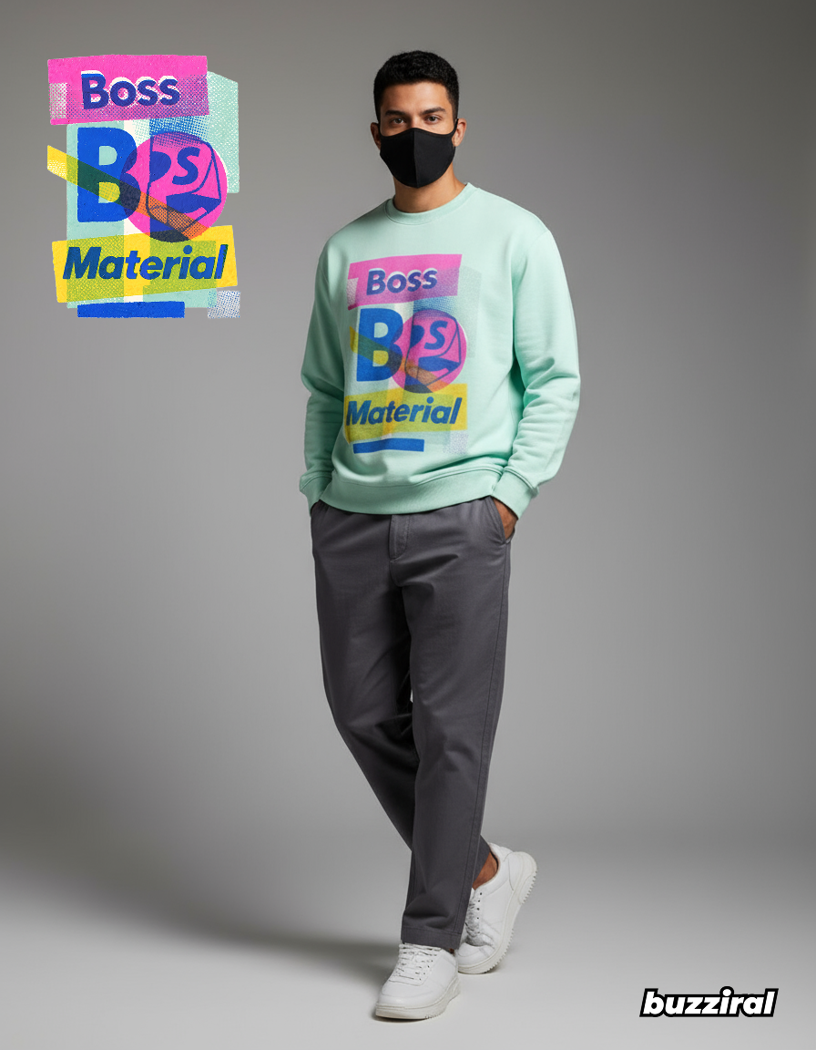 Boss Material Unisex Sweatshirt – Bold Streetwear Celebrating Confidence & Power